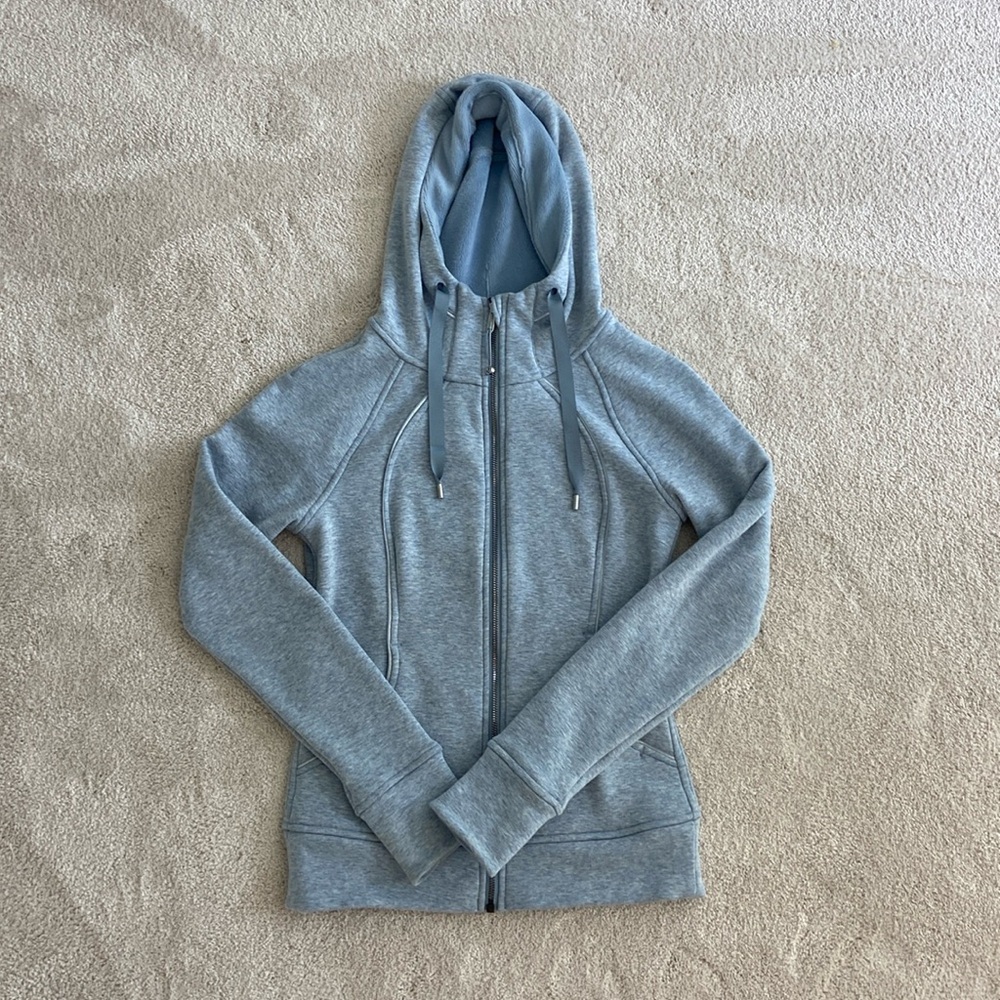 Blue Lululemon Scuba Full Zip Hoodie Plush Special Edition